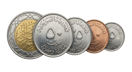 Saudi Arabian Riyal Coins - Financial Currency Collection