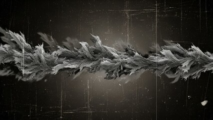 Monochromatic abstract composition evoking organic forms and distressed textures creating a unique