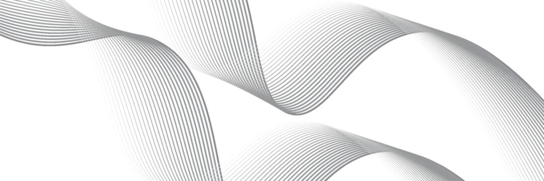 Abstract wave element for design. Digital frequency track equalizer. Stylized line art background. Vector illustration. Wave with lines created using blend tool.