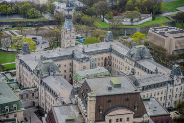 Aerial view of the Parliament Building of Quebec