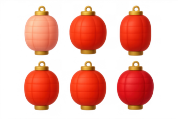 Vibrant display of colorful lanterns for festive decoration and asian cultural celebrations