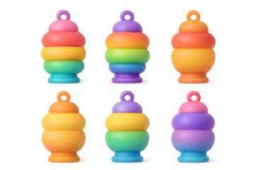 Vibrant lantern icons for festive decorations and graphic design illustrations