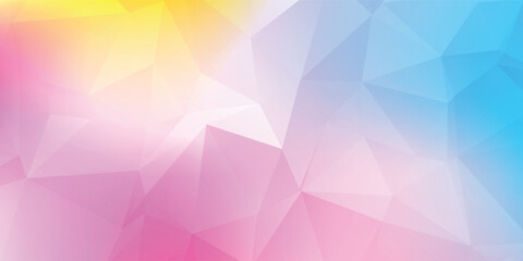 Fototapeta premium Pastel Gradient Abstract Background With Geometric Triangles For Creative Design