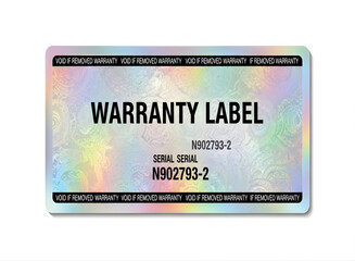 Warranty label for product protection