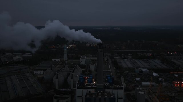 Berlin Waste and Energy Infrastructure at Dusk