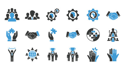 teamwork,partnership icon set.eps
