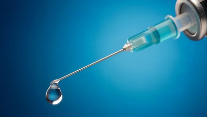 Macro Syringe Needle Tip with Vaccine Drop