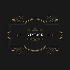 Ornament Vintage Frame. Vintage style. retro labels. wedding ornaments, invitation card. 