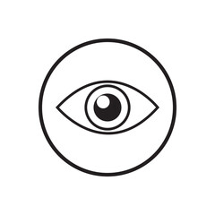 eye logo illustration icon on white background