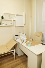 a pediatrician's office with everything necessary for an appointment