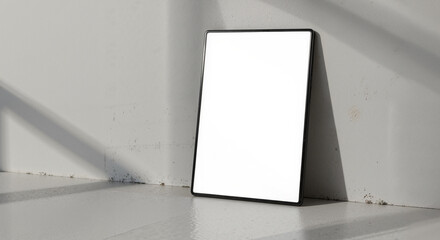 Modern Smartphone Display Mockup &ndash; Blank Screen on Textured Concrete Wall for Tech Presentations and Interface Design