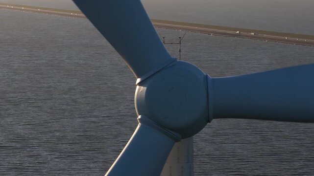 Offshore Wind Turbines Afsluitdijk Golden Hour