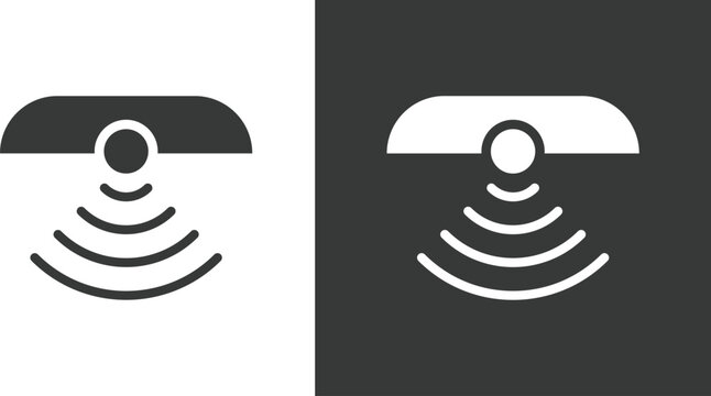 Movement Detection Icons. Motion sensor symbol. Occupancy sensing graphic design. Intruder alert and alarm regulation signs