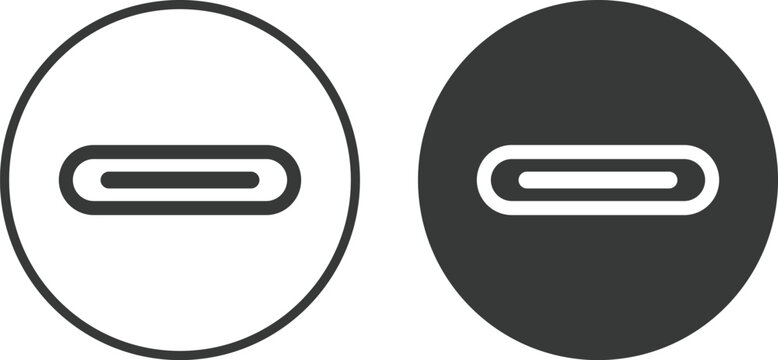 USB C Interface Icons. Type C plug symbol. Reversible connector graphic design. Modern gadget and smartphone regulation signs
