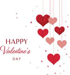 heart balloon floating on pink background. Valentine's day banner. vector illustration in paper craft design. copy space for text in middle. romantic wedding greeting card. love in February
