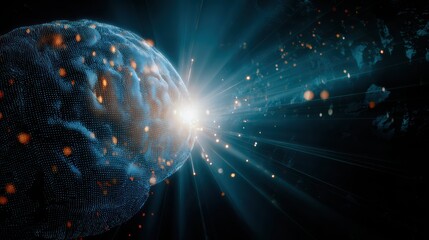 AI growth concept focused on data expansion and learning improvement.