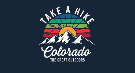 Embrace the Great Outdoors: Take a Hike Colorado Logo Design.