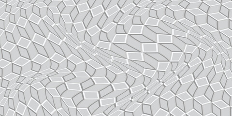 simple 3d outline cube wave pattern for banner poster background.