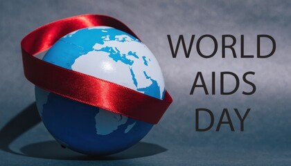 A 3d illustration of a blue earth globe sphere on a red world map background representing a global business technology network and internet communication concept for the online world