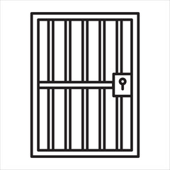 Prison icon outline vector