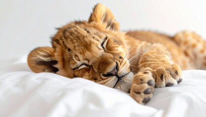 寝ているライオン