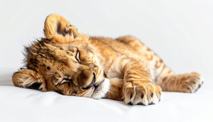 寝ているライオン