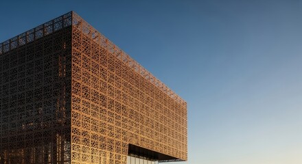 National Museum of African American History and Culture building facade, showcasing a rich cultural heritage concept for Black History Month