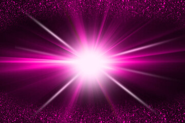 Glittering Purple and white light. Colourful gradient abstract background light display with glowing reflections and fluid transitions purple sparkles.