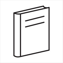 Library ,book icon outline vector