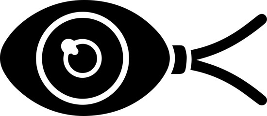 Eye-catching black and white icon of an eye for vision health and optical design projects, perfect for modern websites and creative concepts