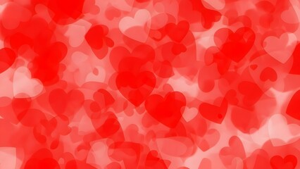 Vibrant red and pink abstract pattern with irregular shapes