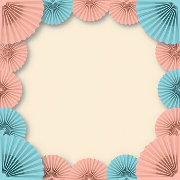Pastel Rosette Paper Frame