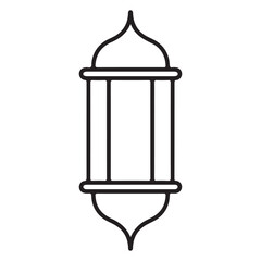 Ramadan lantern moon and star black silhouette design

