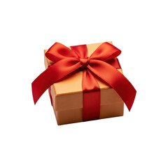 Obraz premium Gift box with red ribbon on Transparent Background