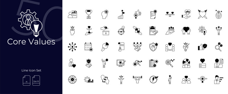 Core Values Duotone Editable Icons set