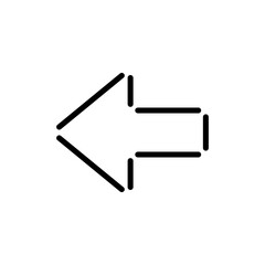 矢印のアイコン　マーク　破線