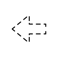 破線の矢印のアイコン