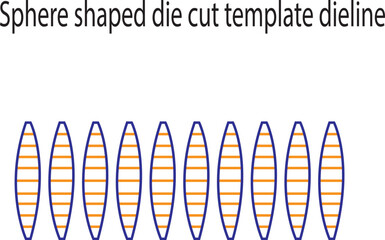 Custom Sphere Shaped Die Cut Template Dieline Vector for Creative 3D Ball Packaging and Decorative Ornament Box Manufacturing Layout