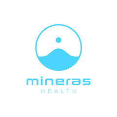 Mineral water brand modern logo design vector