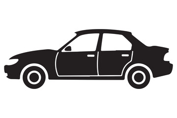 Naklejka premium Car silhouette icon representing transport vehicle and modern automobile 