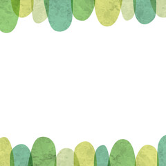 水彩の緑の森の背景フレーム