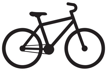 Fototapeta premium Bicycle silhouette icon on white background 