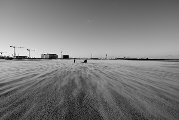 Normandy sunny day winter impressions. Different impressions from Normandy town of Dunkirk.