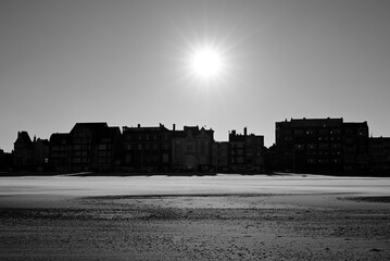 Normandy sunny day winter impressions. Different impressions from Normandy town of Dunkirk.