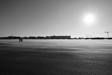 Normandy sunny day winter impressions. Different impressions from Normandy town of Dunkirk.