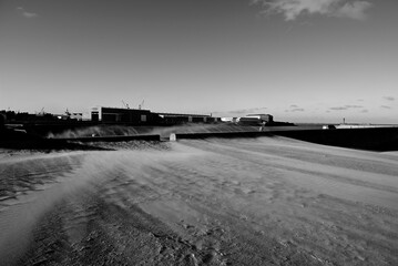 Normandy sunny day winter impressions. Different impressions from Normandy town of Dunkirk.