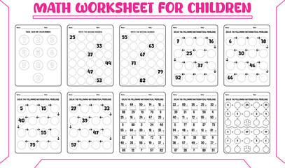 Printable math worksheet for children