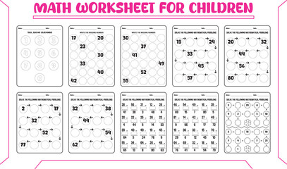 Printable math worksheet for children