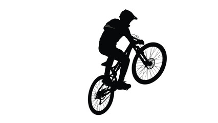 BMX rider performing backflip stunt vector © Udara