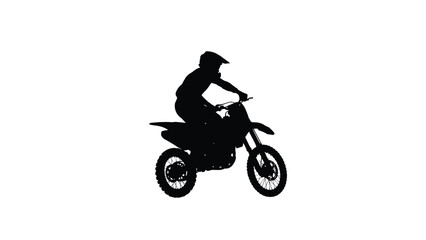 Motocross rider on dirt bike vector illustration © Udara